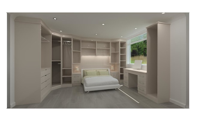 design bedroom with internal layout in articad