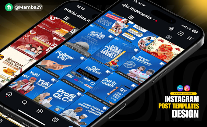 create editable canva templates and instagram post design within 24 hours