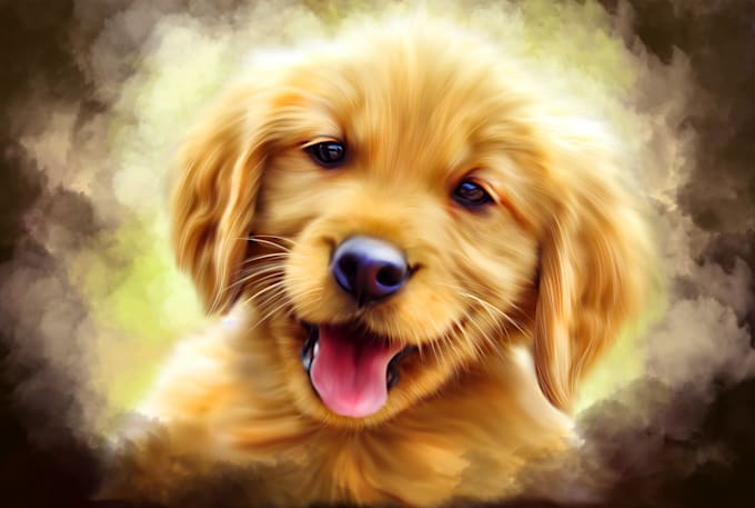 draw pet portrait, dog portrait, cat portrait oil painting