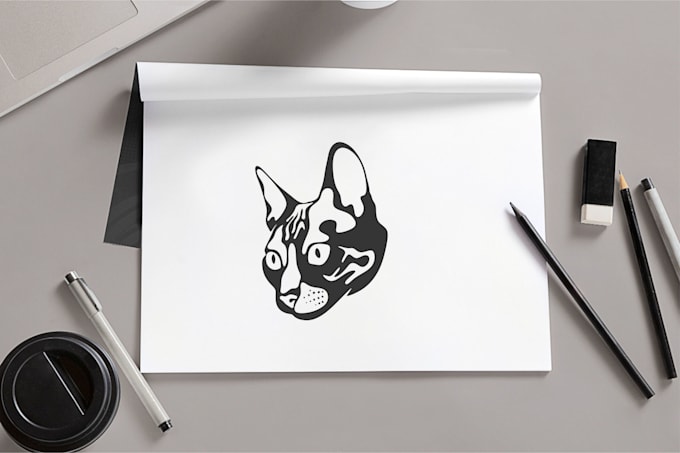 create a custom pet or animal silhouette illustration
