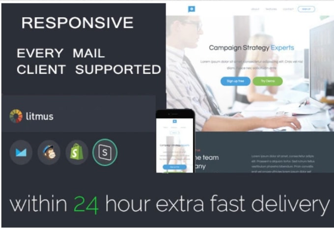 develop responsive editable email template for salesforce