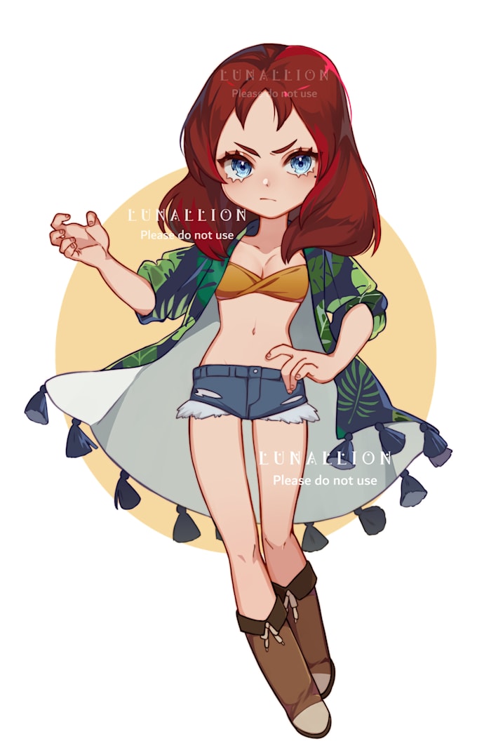 draw semi chibi art illustration