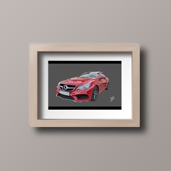 Draw photo realistic illustration of your car on procreate by