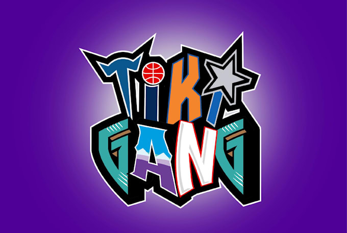 make awesome alphabet logo mashup of nba, nfl, mlb, and other sports streetwear