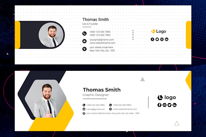 fully clickable HTML email signature for gmail and outlook