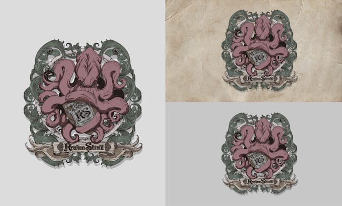 create amazing real hand drawn vintage logo for you