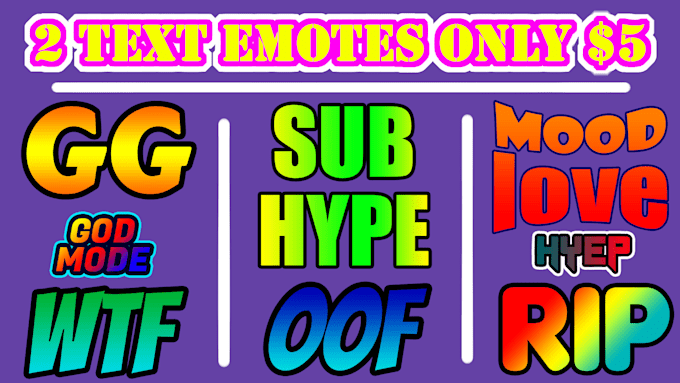 create custom text emotes twitch youtube or discord