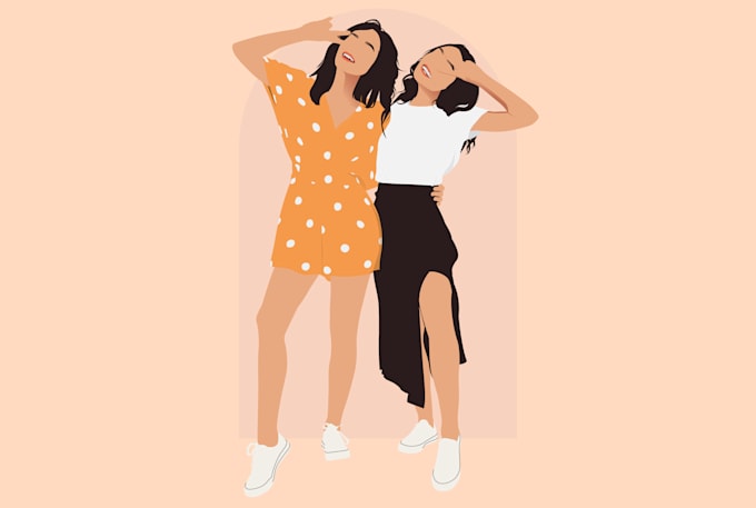 draw minimalist vector portrait illustration from your photo