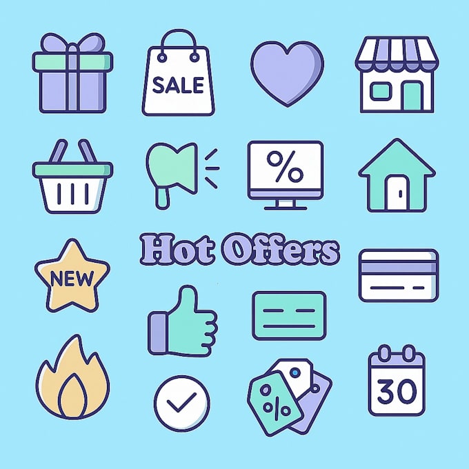 Design custom vector icon set in 24 hours by Shockicon | Fiverr