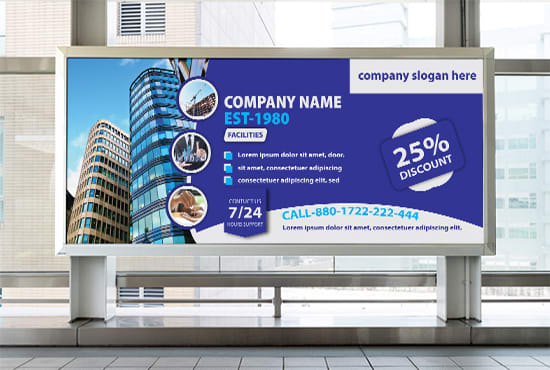 make professional  billboard design for real estate, restaurant and sports
