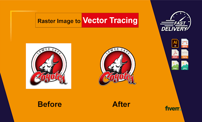 do logo vector tracing, image tracing, redraw, raster to vector, silhouette