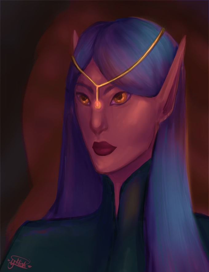 Create high quality digital art for you by Ylilish Fiverr