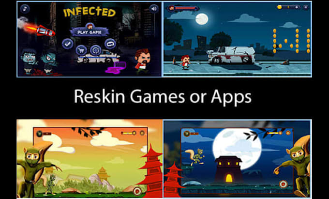 design, develop or reskin your 2d and 3d game in unity