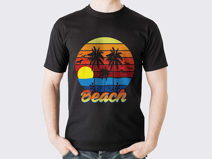make custom summer and beach t shirt design