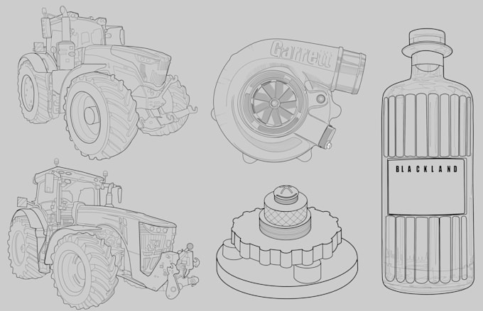 trace your picture to line art vector as you need