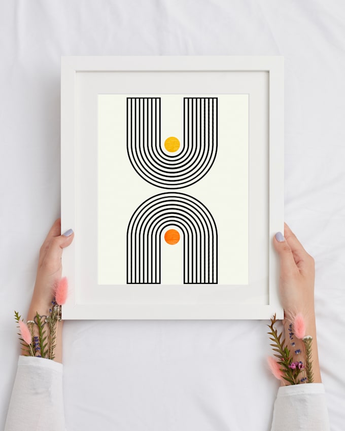 design custom wall art mockup