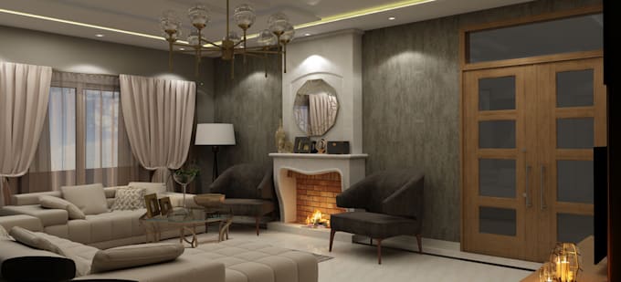 create interior, exterior and outdoor design 3d render
