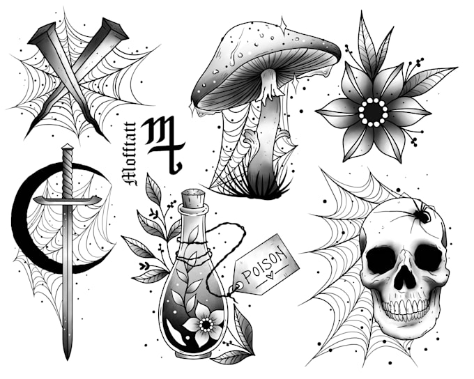 do tattoo designs, anime and character commissions