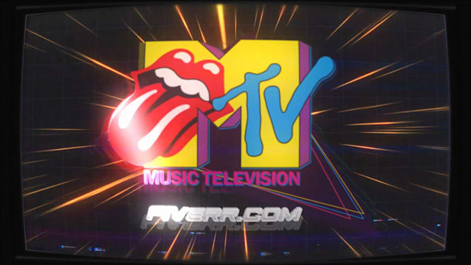 80s vhs retro style car ride logo intro animation