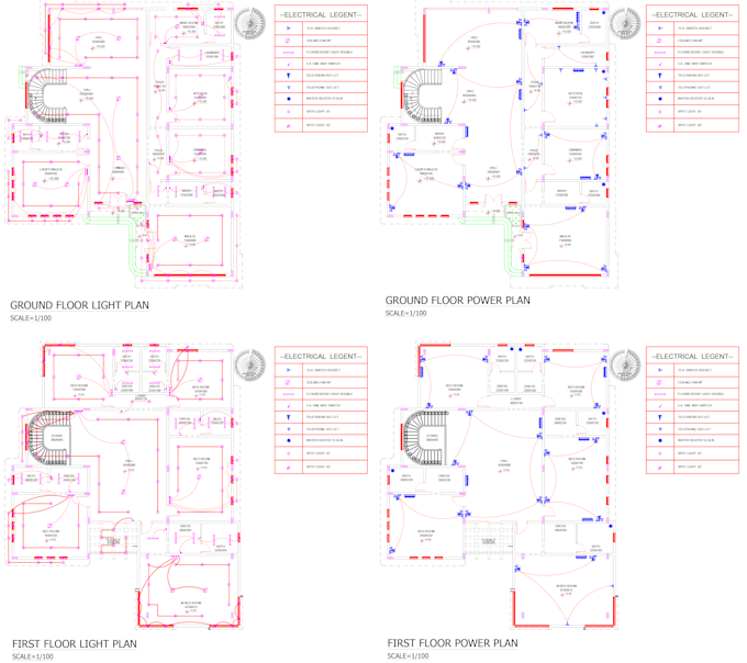 draw and design electrical plumbing floor plans