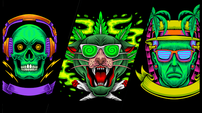 create colorful psychedelic and trippy style for your brand
