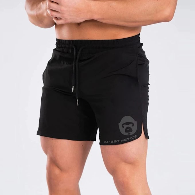 create sublimation shorts design, mockup and vector