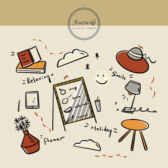draw freehand, doodle illustration for commercial use
