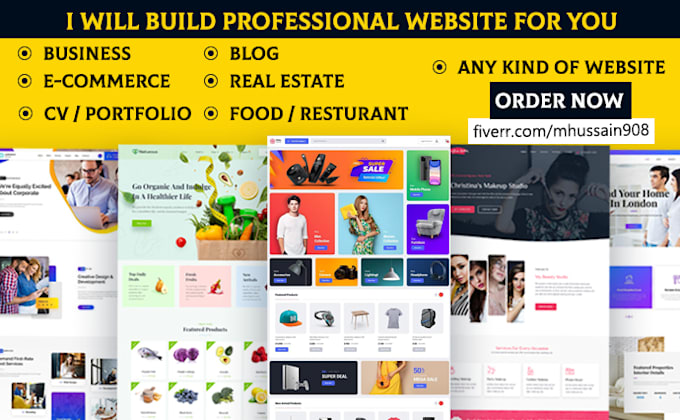 create a responsive wordpress website, wordpress blog or shopify store