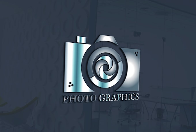 do modern photography camera aerial drone and 3d logo design