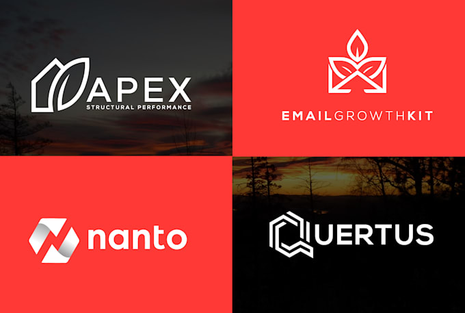do clean, minimal, flat logo design for your company