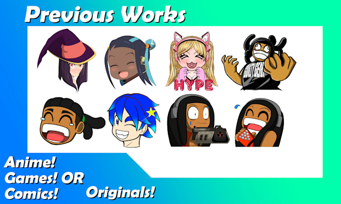 Create awesome chibi emotes of anime and games by Adametion | Fiverr