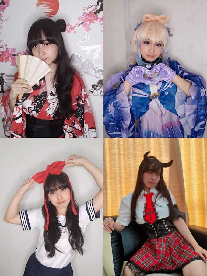 give cosplay photo and write your name or request