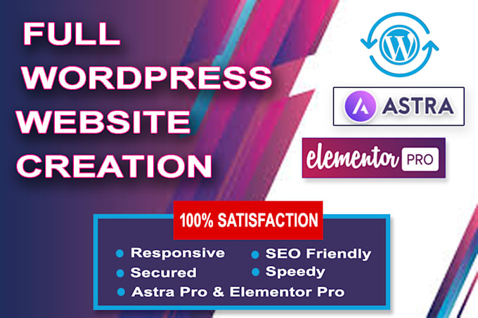 build beautiful wordpress website using astra pro and elementor pro