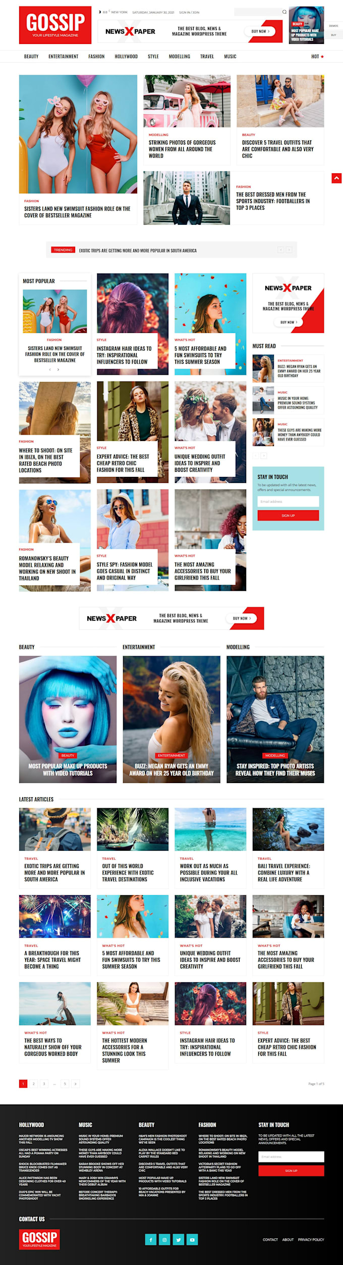 design a wordpress blog, magazine and newspaper website by newspaper theme