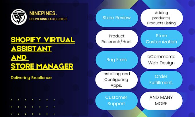 be yours shopify virtual assistant, shopify store manager