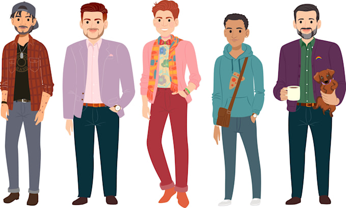 do flat illustration character of loved ones