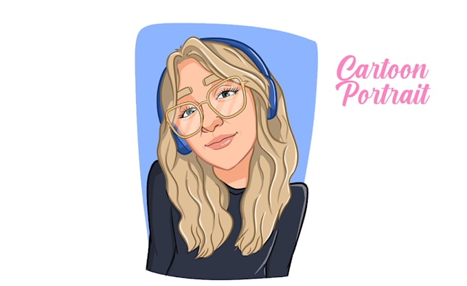 draw portrait illustration, avatar cartoon your self