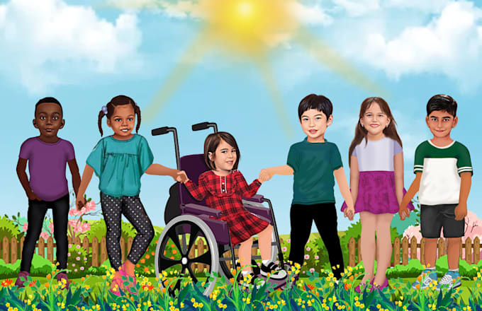 draw african american children book illustrations