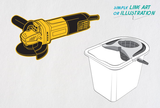 make vector line art or simple illustration