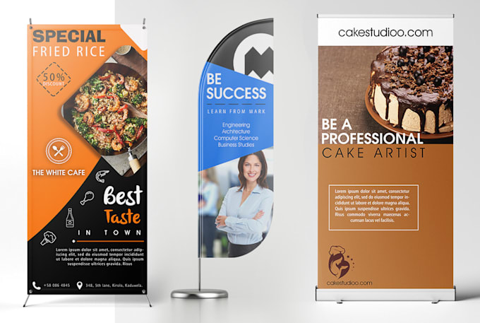 design creative billboard, sign board, banner, backdrops