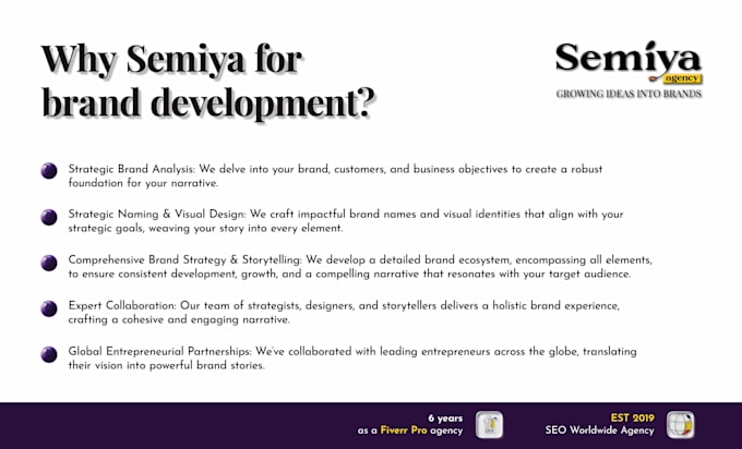 a develop unique brand, from a brand strategy, logo design and visual guidelines