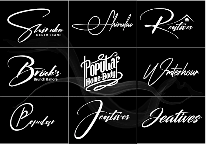 do signature watermark scripted handwritten cursive logo design