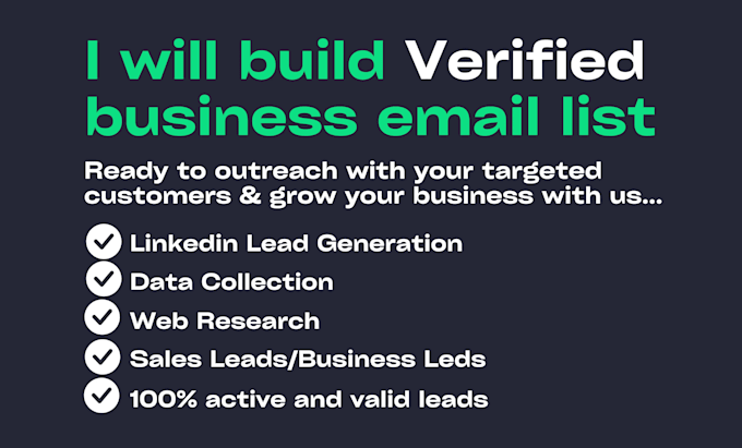 do b2b lead generation, linkedin leads, email list, prospect list building