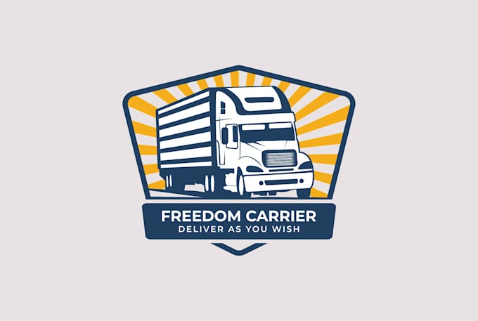 do minimalist transport logistics trucking and cargo logo