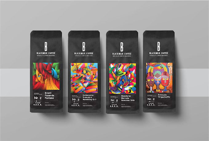 do professional coffee bag design or product label design