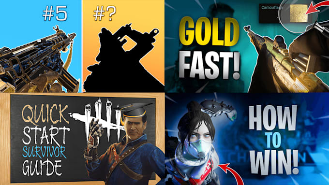 design a high quality gaming youtube thumbnail