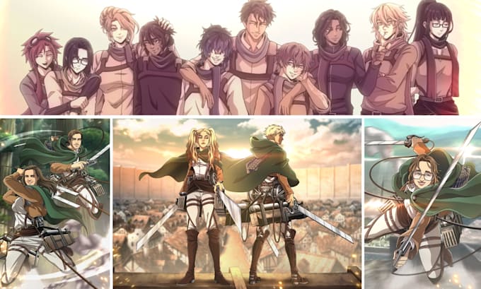 draw yourself as attack on titan character anime style