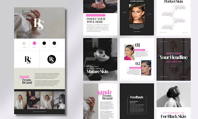 create a custom visual identity for social media instagram glow up