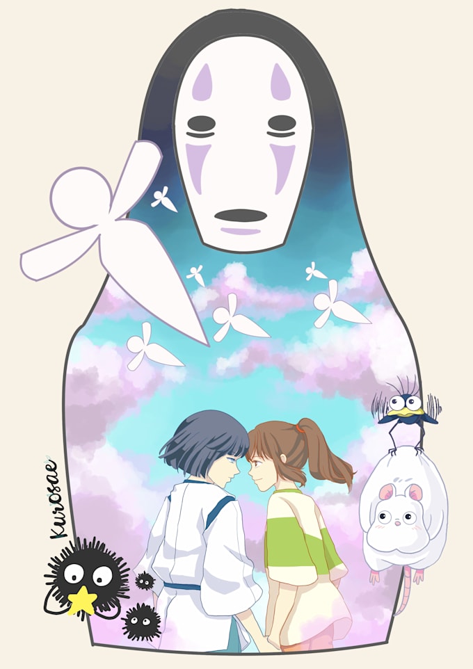 design anime style postcard or poster