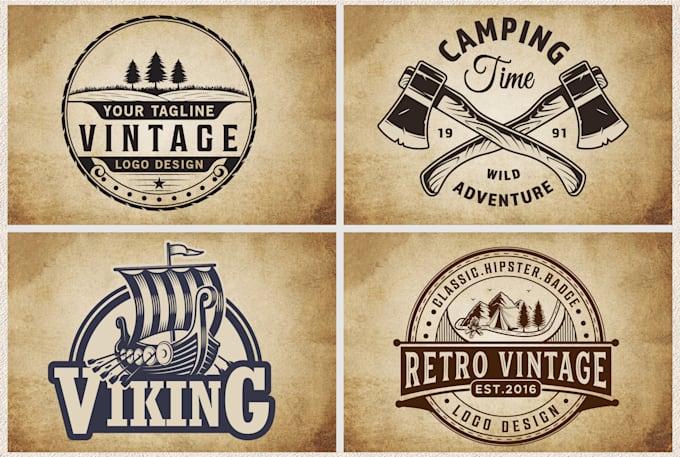 create vintage or retro logo design